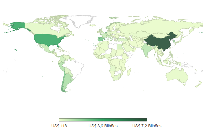 Sudeste nas exportações brasileiras